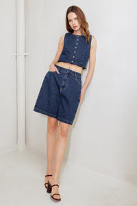 COFFEE PETAL DENIM SHORT