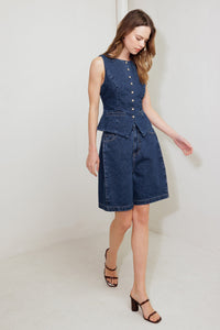 COFFEE PETAL DENIM SHORT