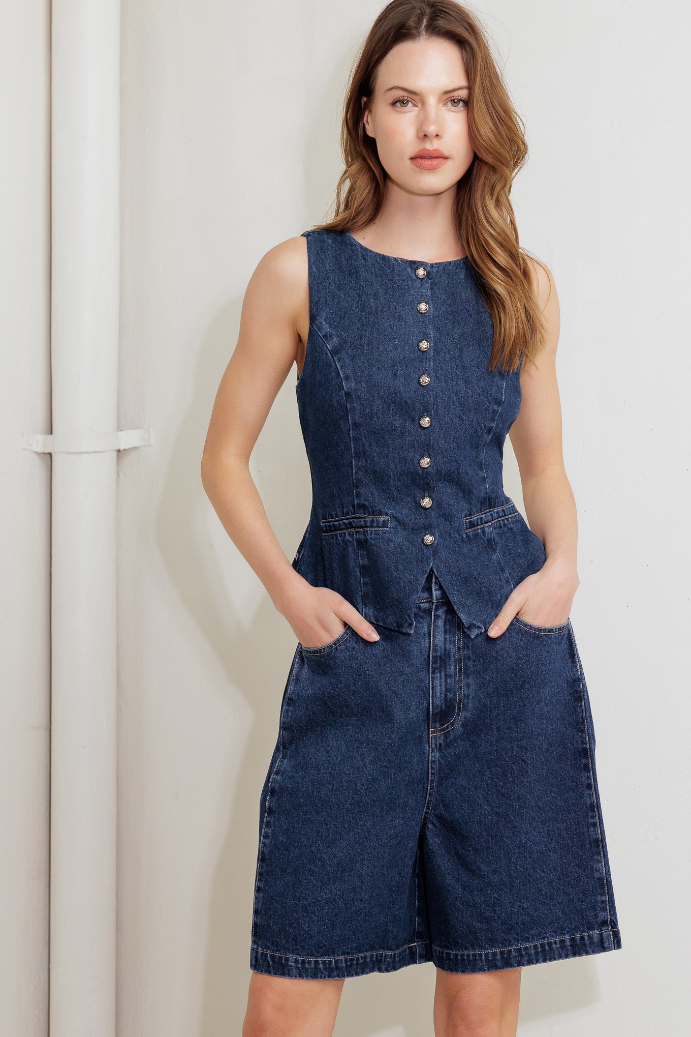 COFFEE PETAL DENIM SHORT