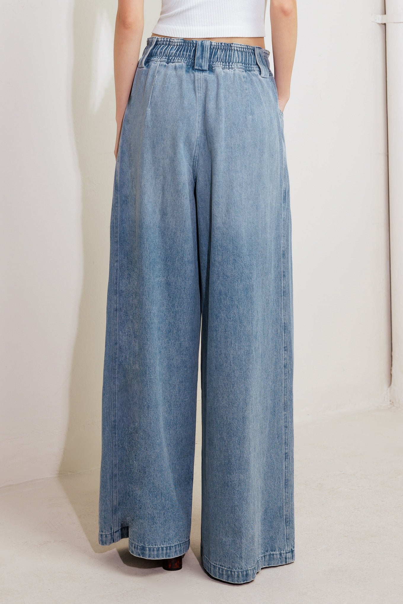 CALM & COLLECTED BLUE DENIM PANTS
