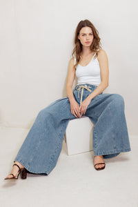 CALM & COLLECTED BLUE DENIM PANTS