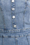 URBAN STRAPLESS DENIM JUMPSUIT