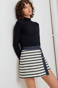 BONJOUR STRIPE WOVEN SKORT