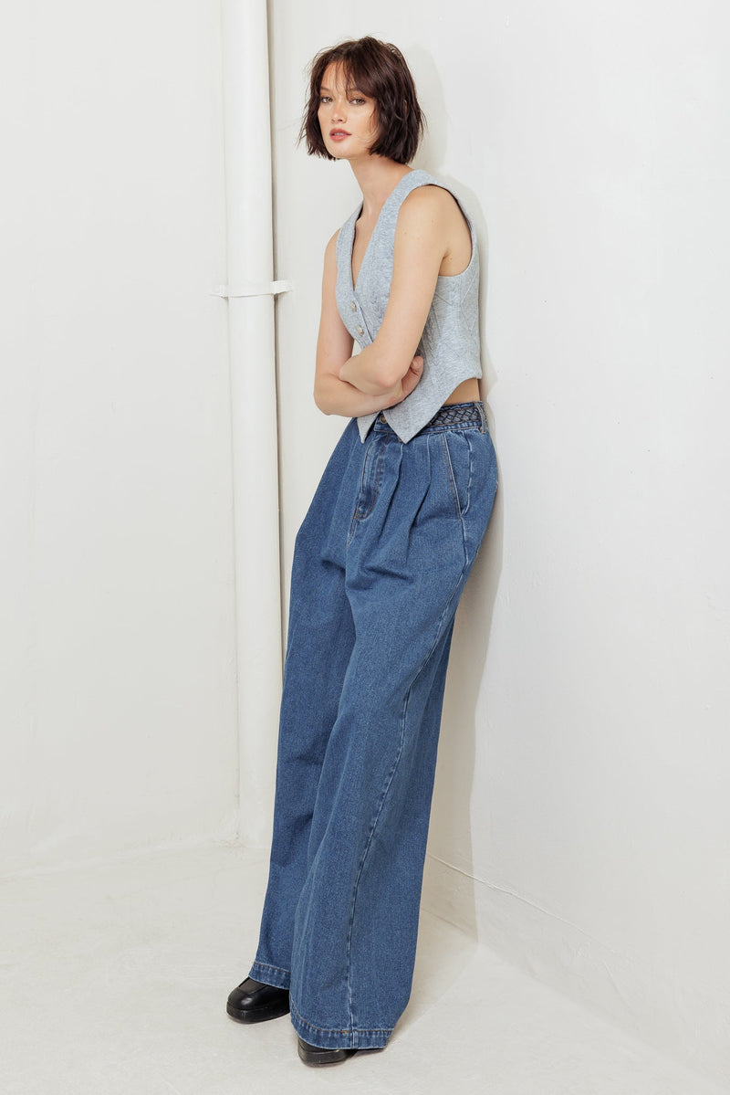 WESTERN RIVET DENIM PANTS