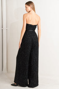 SPARK NOIR TWEED JUMPSUIT