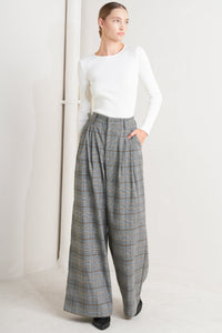 NEW AGE WOVEN PLAID PANTS