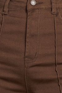 EFFORTLESS EDGE BROWN TWILL PANTS