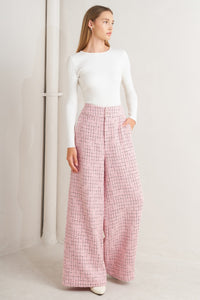 ROSÉ EDGE ENSEMBLE TWEED PANTS