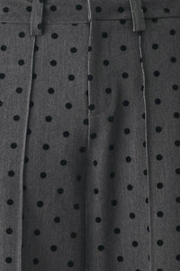 CHARCOAL DOT CHARCOAL WIDE-LEG PANTS