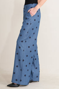 [PREORDER] MIDNIGHT POLKA WOVEN PANTS