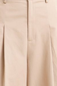 ELEGANT PLEAT WOVEN CULOTTE