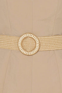 NEUTRAL GODDESS WOVEN JUMPSUIT