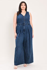 RUNWAY HIT LINE DENIM JUMPSUIT