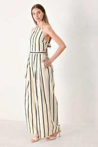 MONACO STRIPE WOVEN JUMPSUIT
