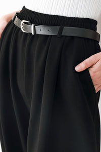 BLACK TIE PALAZZO WIDE LEG PANTS