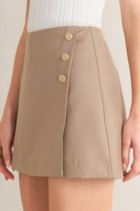 MANHATTAN PEPLUM WOVEN SKORT