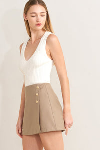 MANHATTAN PEPLUM WOVEN SKORT