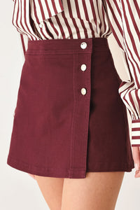 MERLOT RIDGE WOVEN SKORT