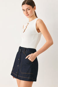 CHIC CHARM DENIM SKORT