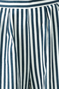 PORTSIDE STRIPE WOVEN WIDE LEG PANTS