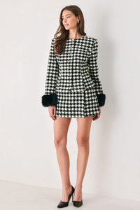 PARIS HOUNDSTOOTH BLACK/WHITE SKORT