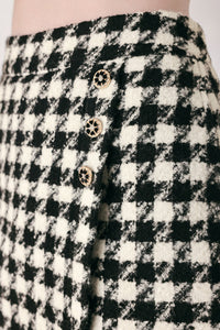 PARIS HOUNDSTOOTH BLACK/WHITE SKORT