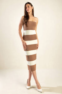 ROMANTIC AFTERNOON SWEATER MIDI TUBE DRESS