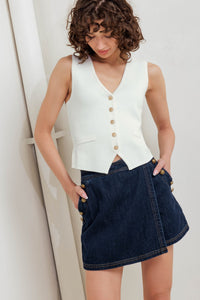 NEAT TENSION SWEATER TOP