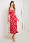 SOFT SIDE OF RED KNIT MIDI DRESS