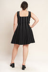 SUGAR STRIPE JACQUARD SWEATER MINI DRESS