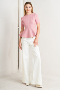 EVENING RUSTLE JACQUARD SWEATER TOP