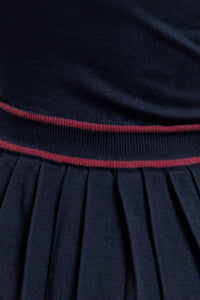 BERRY STRIPE SWEATER MINI DRESS