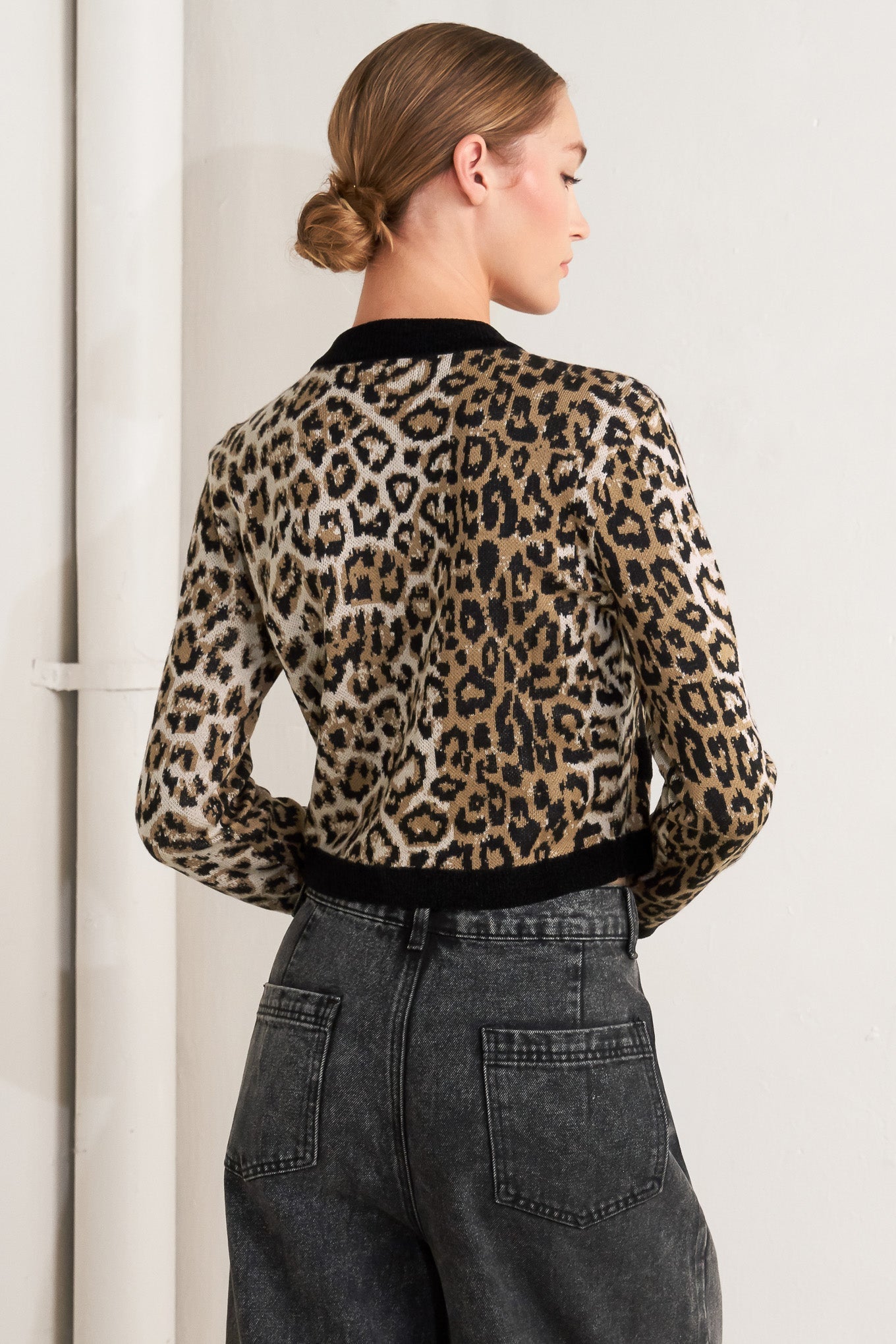URBAN GODDESS LEOPARD SWEATER CARDIGAN