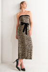 WILD ROMANCE LEOPARD KNIT MIDI DRESS
