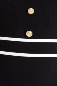 ELEGANT FRAME SWEATER KNIT MIDI DRESS