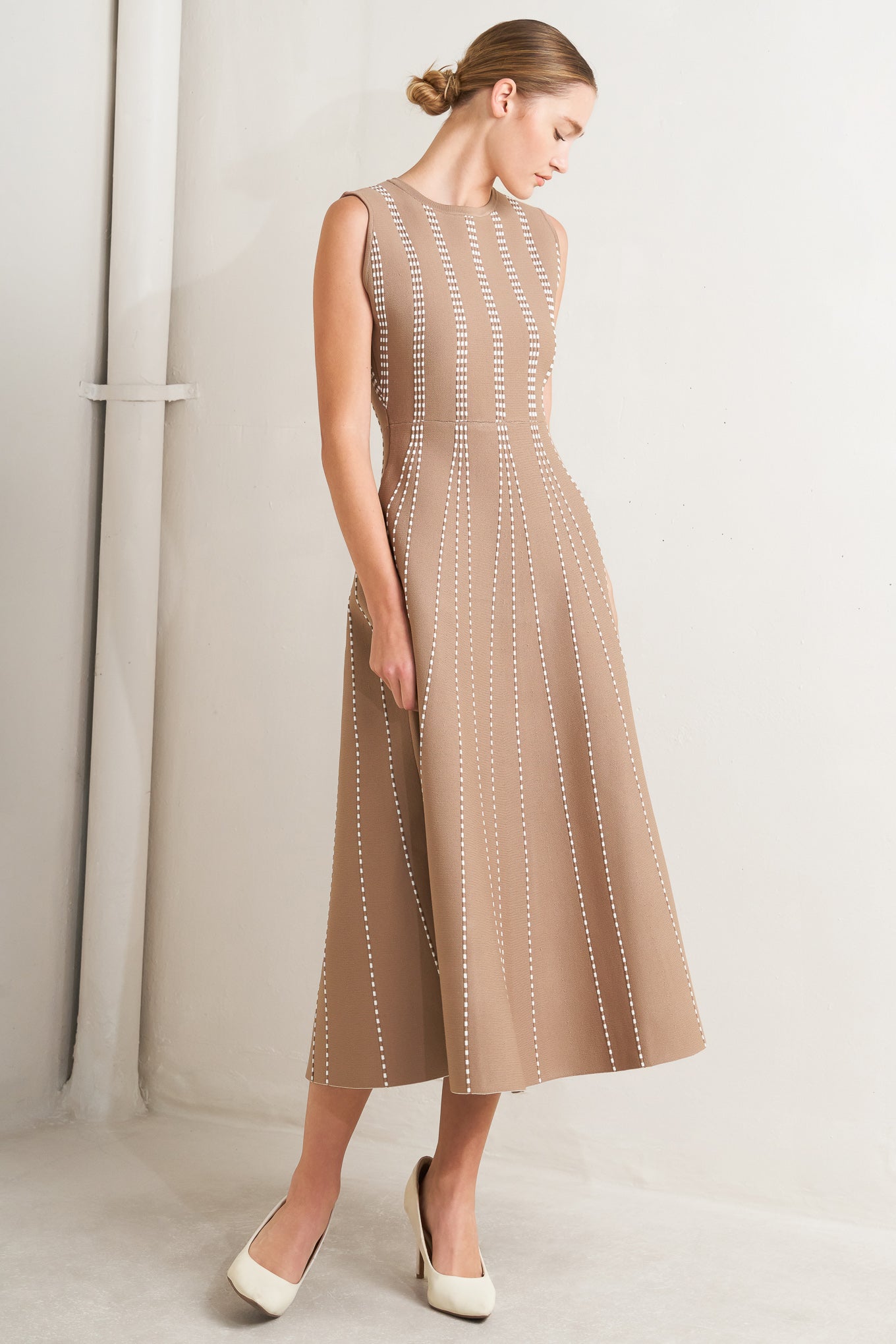 PERFECTLY POISED JACQUARD SWEATER MIDI DRESS
