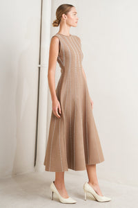 PERFECTLY POISED JACQUARD SWEATER MIDI DRESS