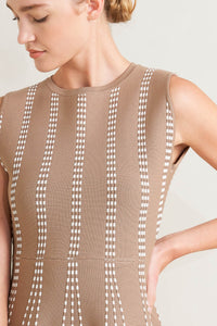 PERFECTLY POISED JACQUARD SWEATER MIDI DRESS