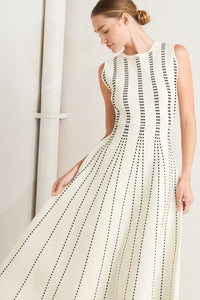 PERFECTLY POISED JACQUARD SWEATER MIDI DRESS