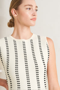 PERFECTLY POISED JACQUARD SWEATER MIDI DRESS