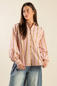 WHERE I'LL BE OVERSIZE WOVEN TOP