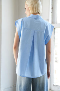 MUCH TO CELEBRATE POPLIN TOP