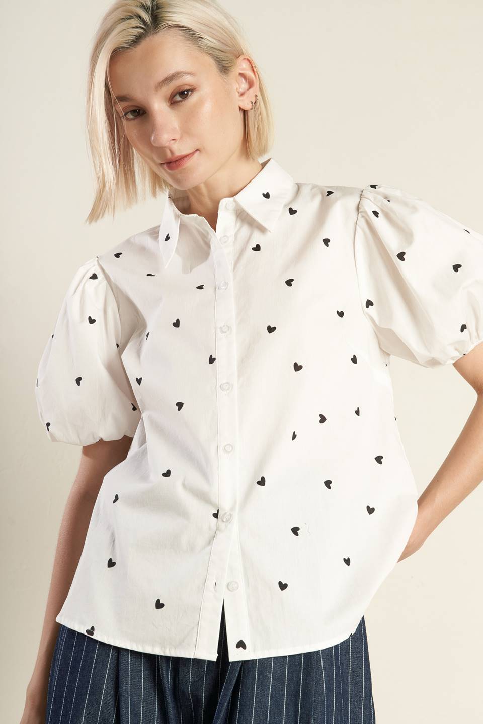 FOREVER DAYDREAMING WOVEN TOP