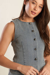 DAISY DATE DENIM VEST