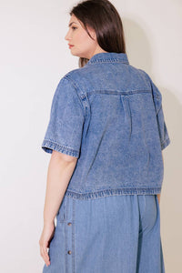 BY CHANCE DENIM TOP