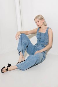 EVER SO SWEET LIGHT INDIGO DENIM TOP