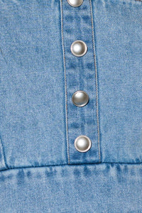 EVER SO SWEET LIGHT INDIGO DENIM TOP