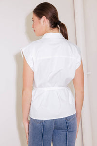 ON CLOUD NINE WHITE WOVEN TOP