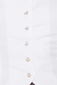 NEVER ORDINARY WHITE WOVEN TOP