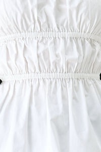 BEACH CLUB WOVEN STRAPLESS TOP